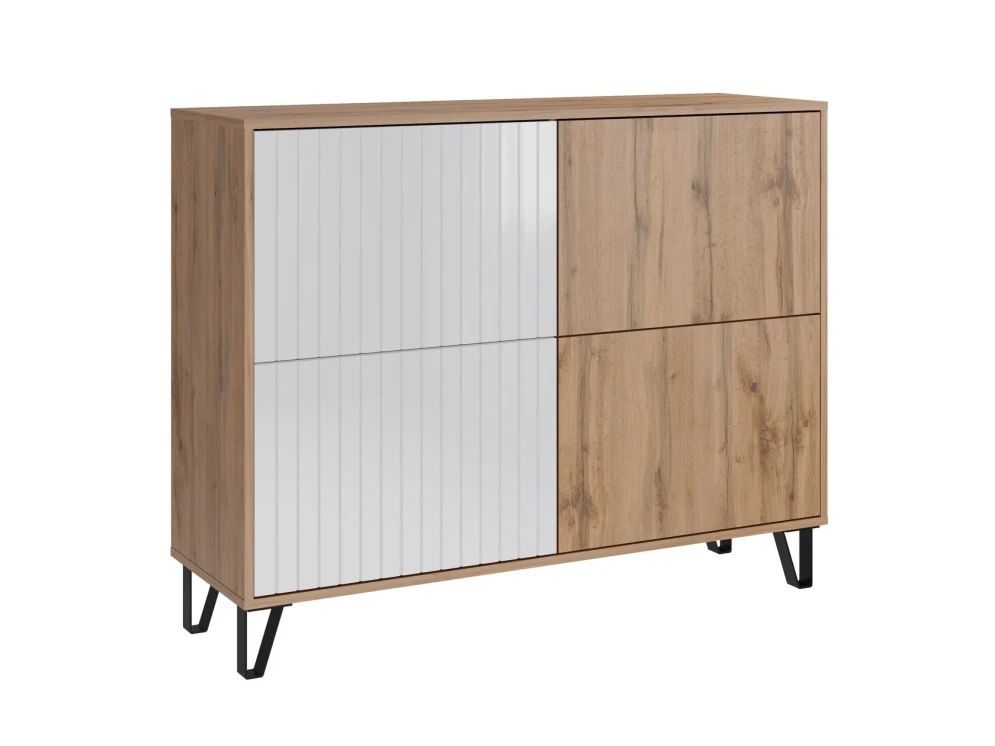 Комод Ливерпуль, вотан/белый глянец 