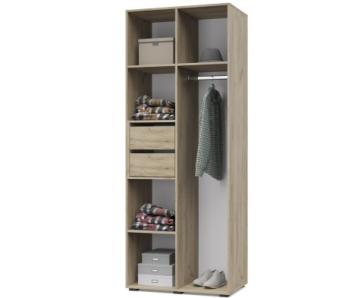 Шкаф 2-х дверный Челси, Дуб серый / Белый