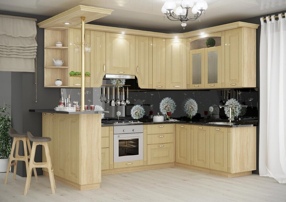 Кухня модульная Прованс (дуб беленый) 