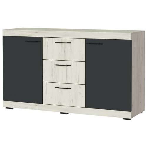 Комод КС-1500 Соната, Крафт белый - Антрацит 