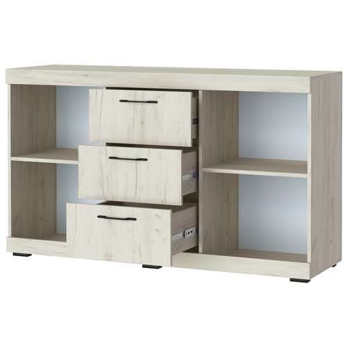 Комод КС-1500 Соната, Крафт белый - Антрацит 