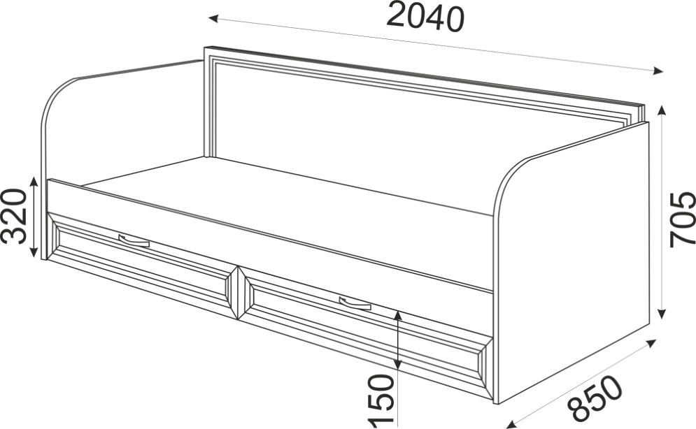 Кровать с ящиками Остин М23 