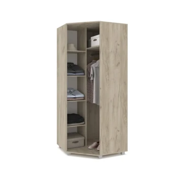 Шкаф угловой Виора, Серый дуб/Белый