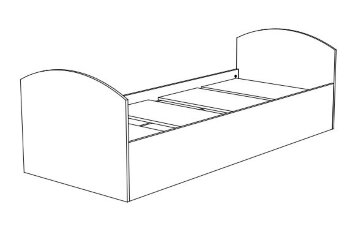  Кровать Мальвина Юниор-2 ЛДСП
