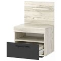 Тумба прикроватная ТС-450 Соната, Крафт белый - Антрацит 