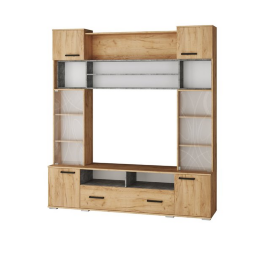 Гостиная Оскар-18 ОГЦС-1, Дуб крафт золотой/Ателье светлое