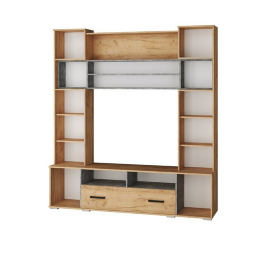 Гостиная Оскар-18 ОГЦС-1, Дуб крафт золотой/Ателье светлое