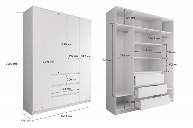 Шкаф Мори МШ 1600.1 