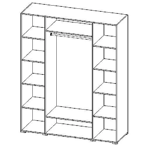Шкаф 4-х дверный Престиж 