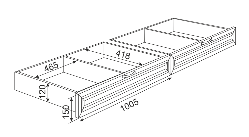 Ящики для кровати Остин М24 