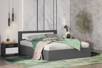Кровать двуспальная Дольче, Графит