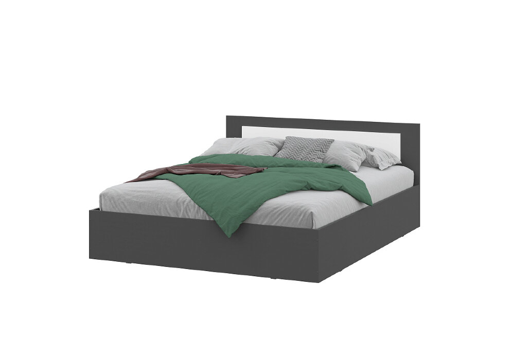 Кровать двуспальная Дольче, Графит 