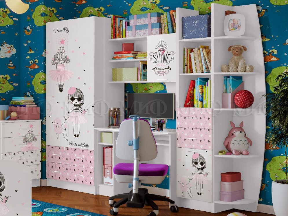 Стенка  Мальвина Юниор-2 ЛДСП  