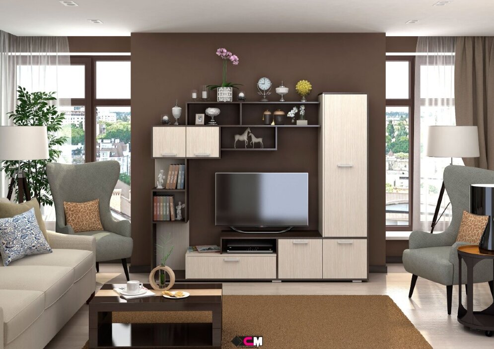 Гостиная Капри, Ясень шимо темный 