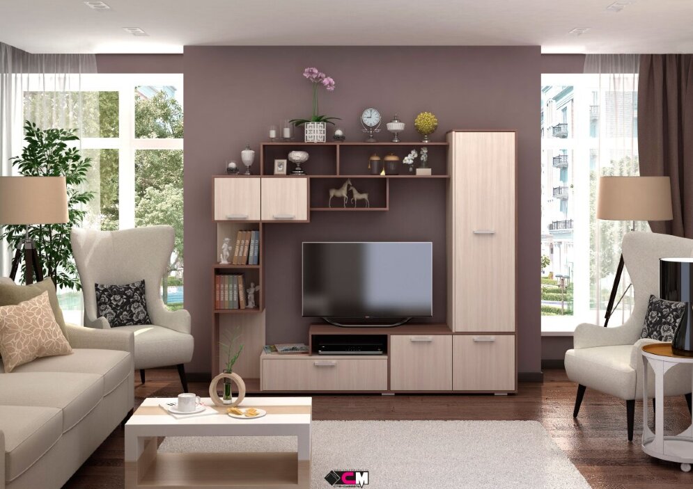 Гостиная Капри, Ясень шимо темный 