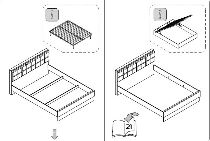 Кровать двуспальная с подъемным механизмом Мишель 