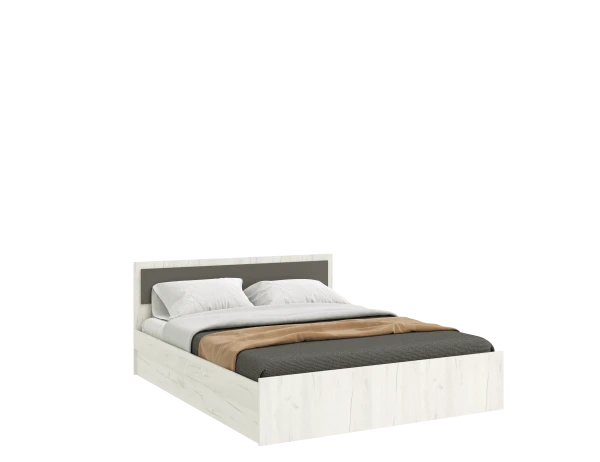 Кровать 0,9 Фиеста New, Дуб крафт белый / Графит 