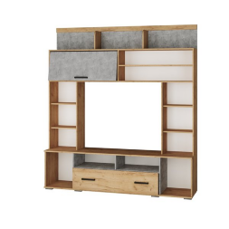 Гостиная Оскар-18 ОГЦС-2, Дуб крафт золотой/Ателье светлое