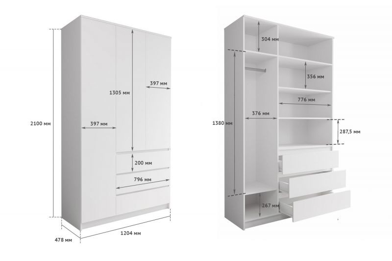 Шкаф Мори МШ 1200.1  