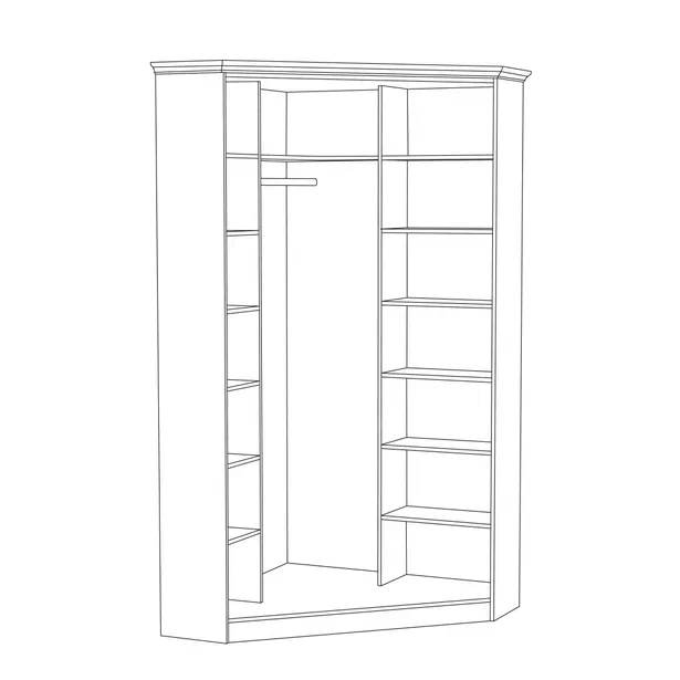 Шкаф для одежды угловой Ливерпуль 13.124 
