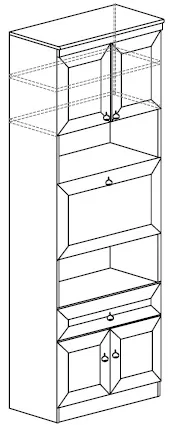 Шкаф барный Инна 605, Денвер темный 