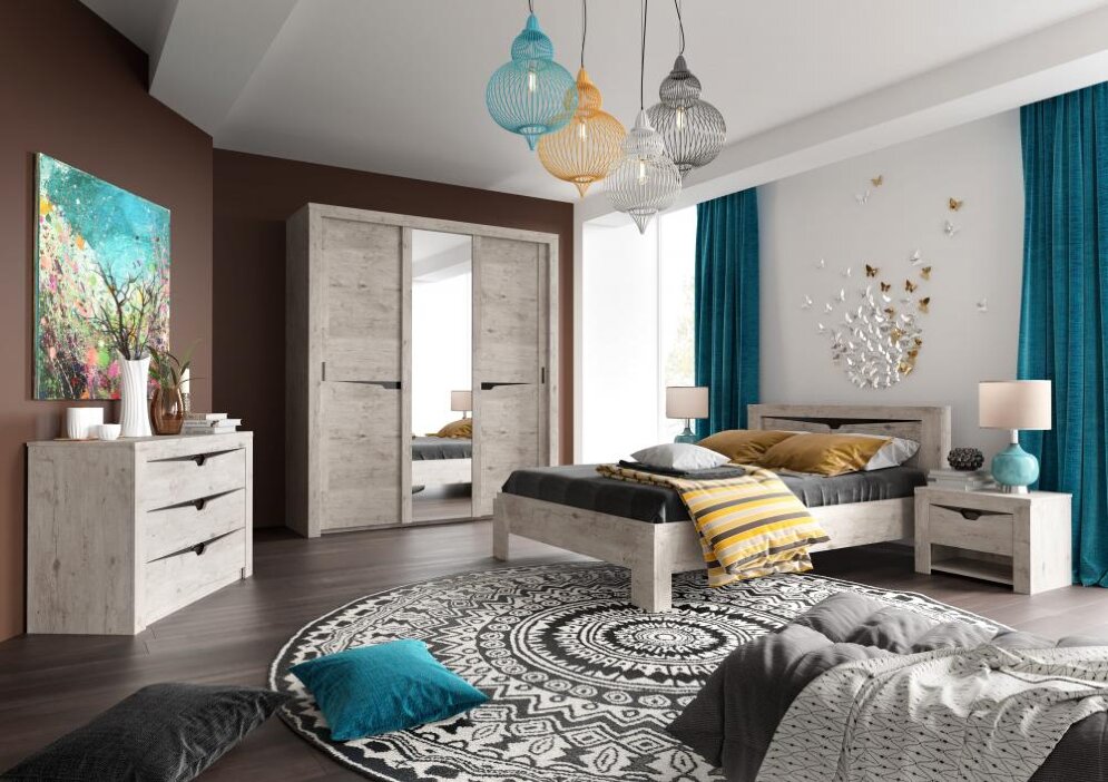 Шкаф 3х-дверный Соренто, дуб Бонифаций 