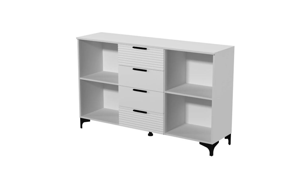 Комод 4 ящика, 2 двери  Брента, Белый 