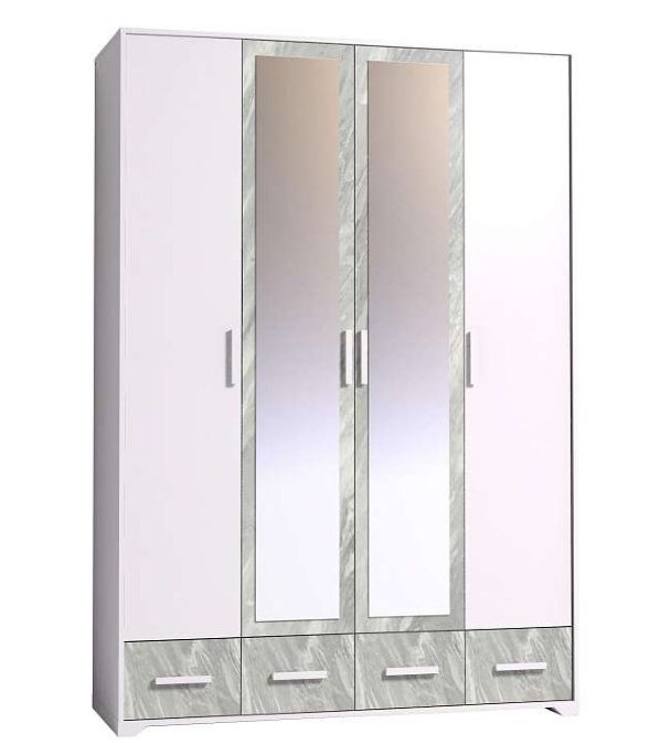 Шкаф для одежды и белья 555 Айрис, Статуарио 