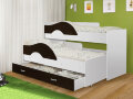 Кровать Матрешка (Радуга) 1,6 м. белый + венге 