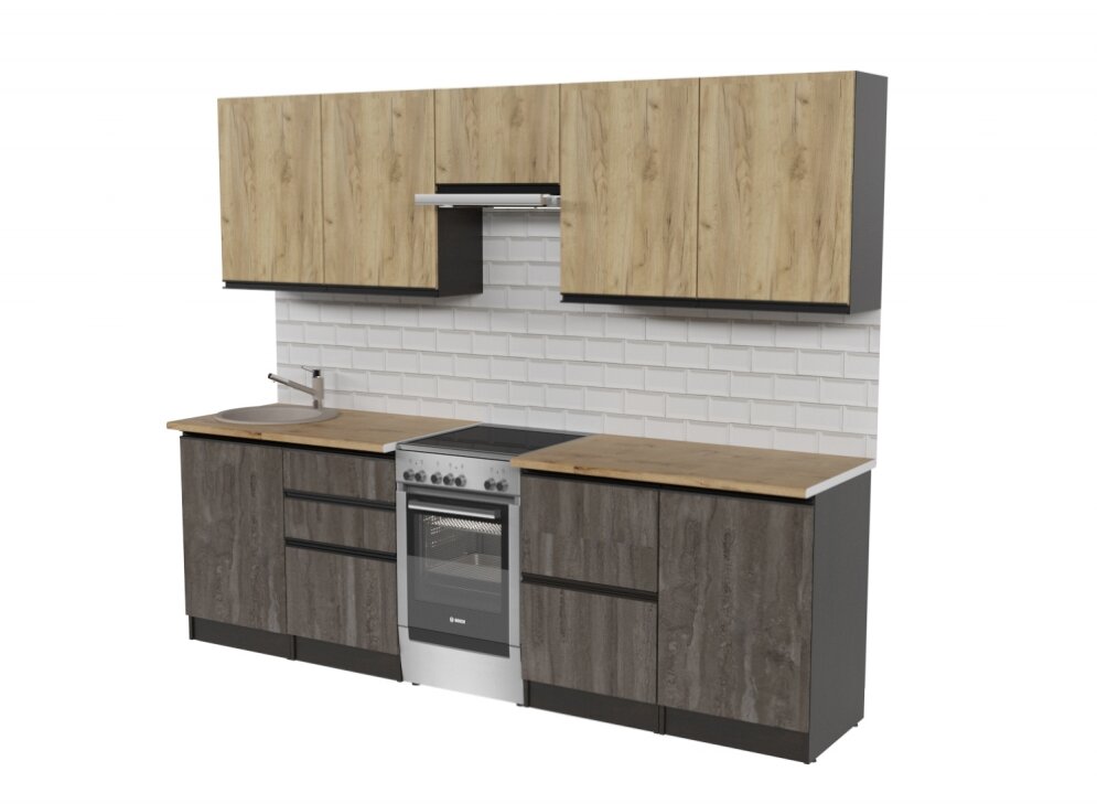 Кухонный гарнитур Адажио мега 250 см 