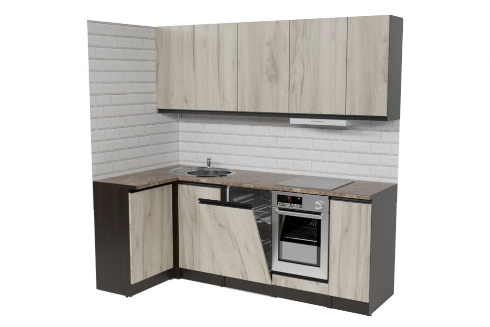 Кухонный гарнитур Равенна прайм, 110х200 см 