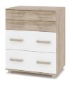 Комод Виора, Серый дуб/Белый 