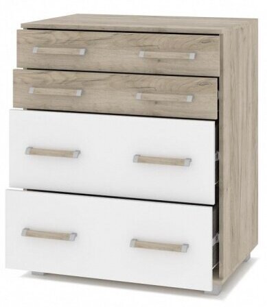 Комод Виора, Серый дуб/Белый 