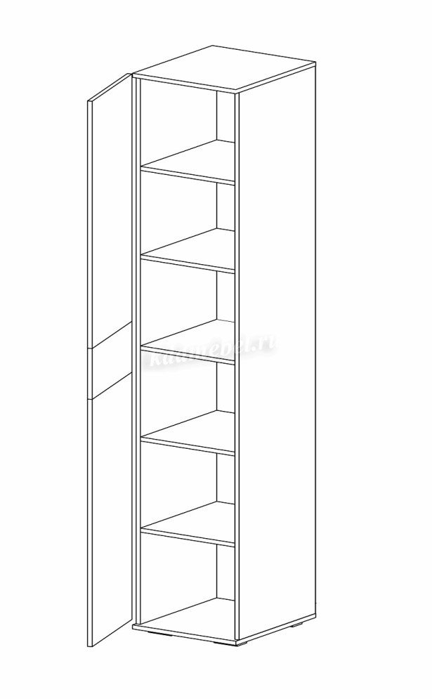 Пенал Бьянка, Сонома/Графит 