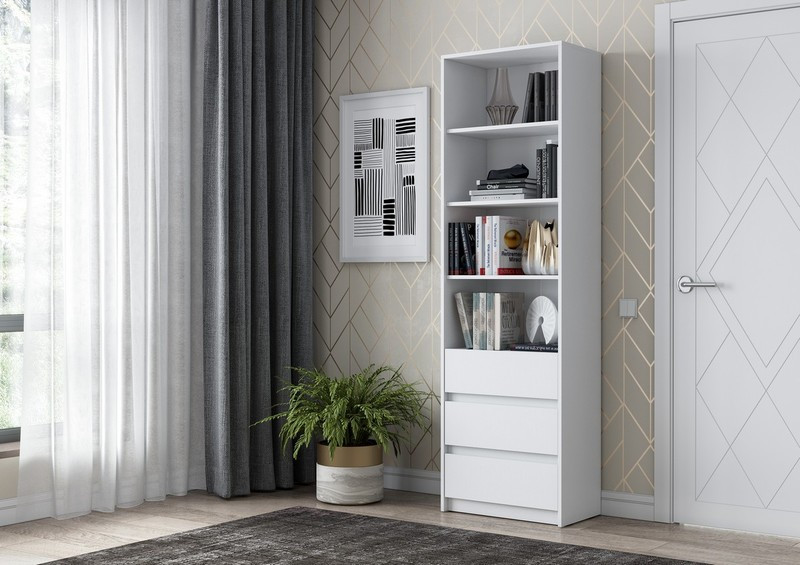 Стеллаж Айден СТЛ06-600, белый 