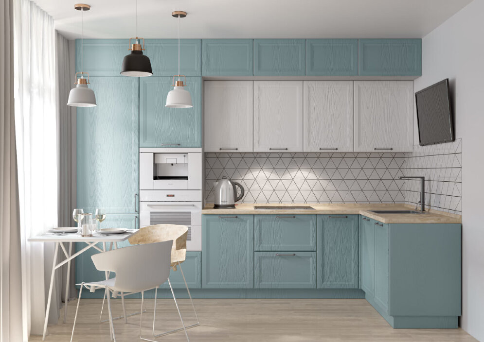 Модульная кухня Беверли (дуб фактурный антрацит) 