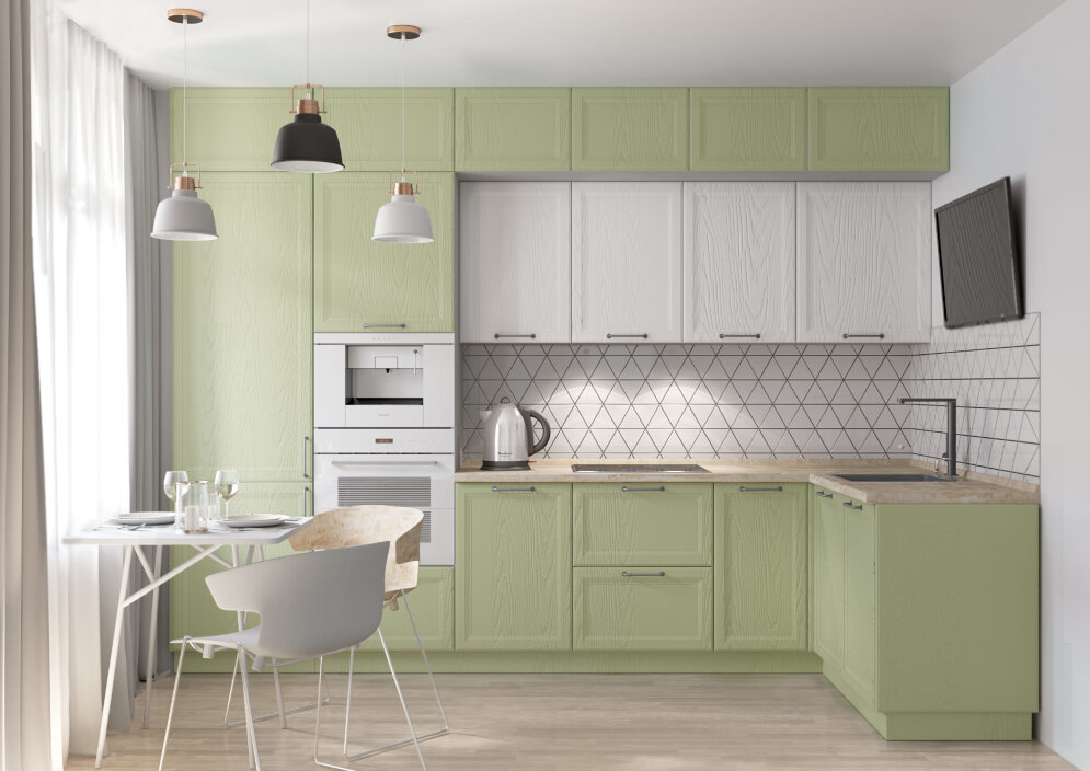 Модульная кухня Беверли (дуб фактурный антрацит) 