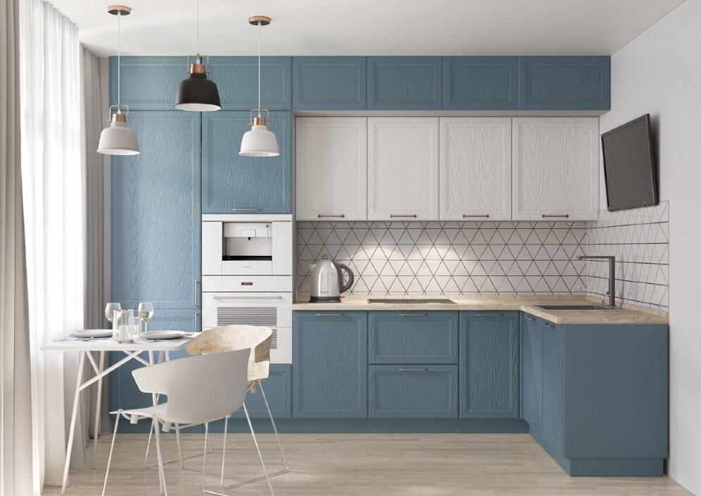 Модульная кухня Беверли (дуб фактурный антрацит) 