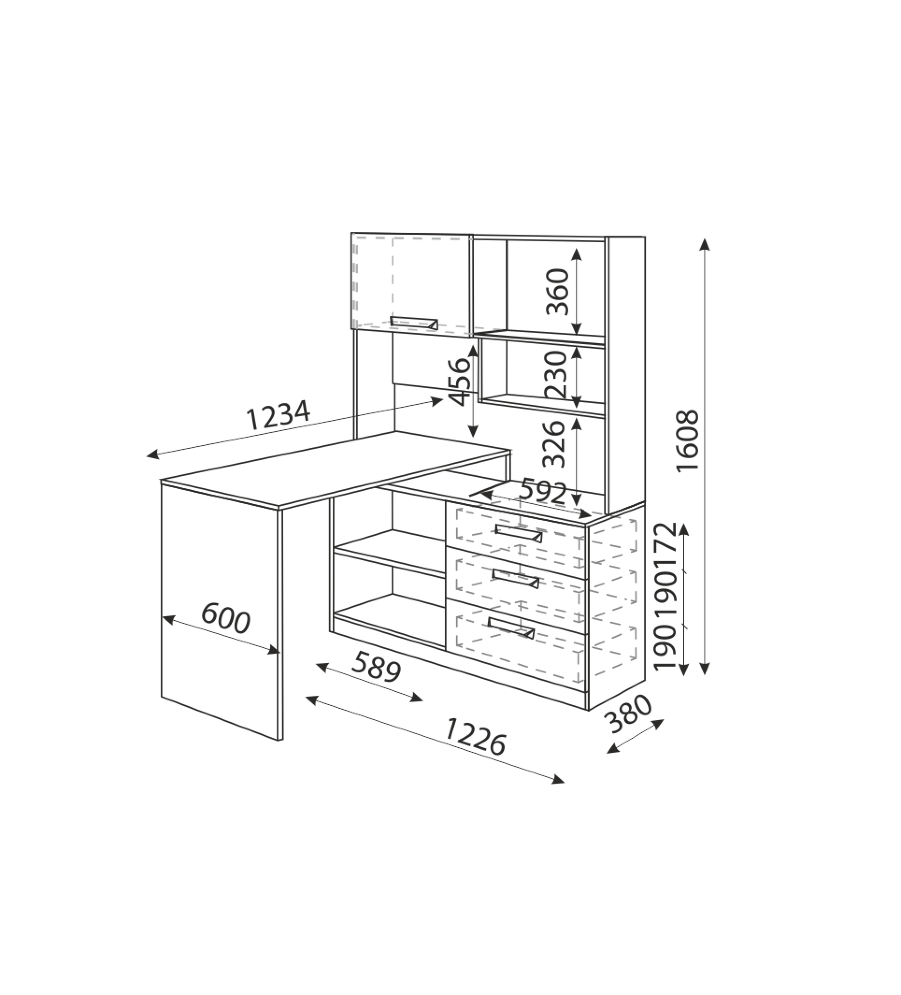 Стол угловой Дуглас 