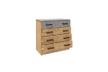  Комод Асти, Дуб крафт золотой/Ателье светлое 