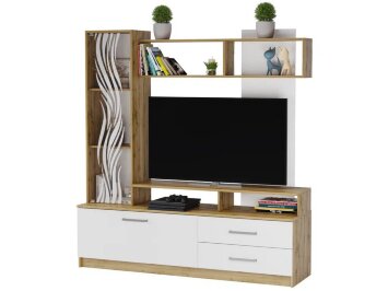 Центральная секция Дарья, белый глянец