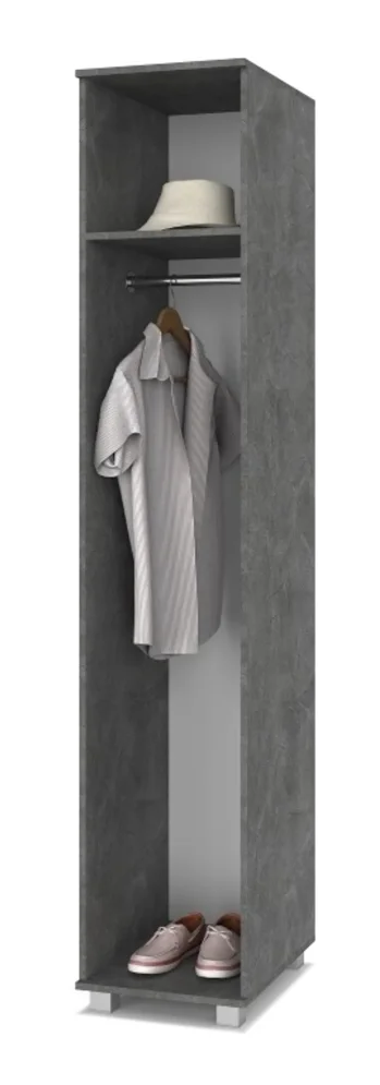 Пенал однодверный Виора, Камень темный/Ирландский дуб 