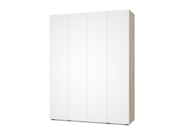 Шкаф 4-х дверный Челси, Дуб серый / Белый