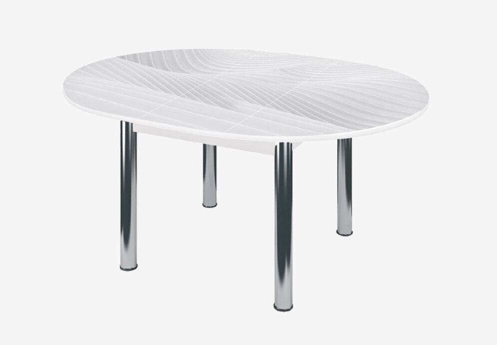 Стол круглый раздвижной Бостон Жемчуг (брифинг) 