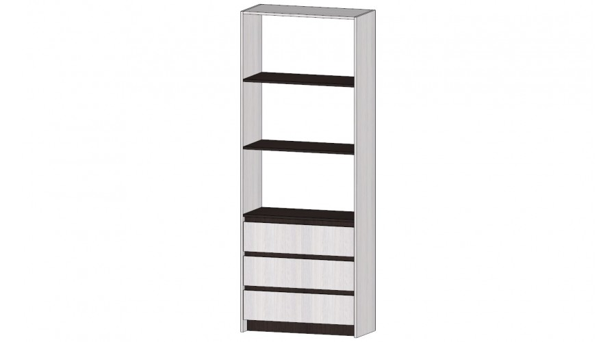 Стеллаж 3 ящика Бостон, Анкор светлый 