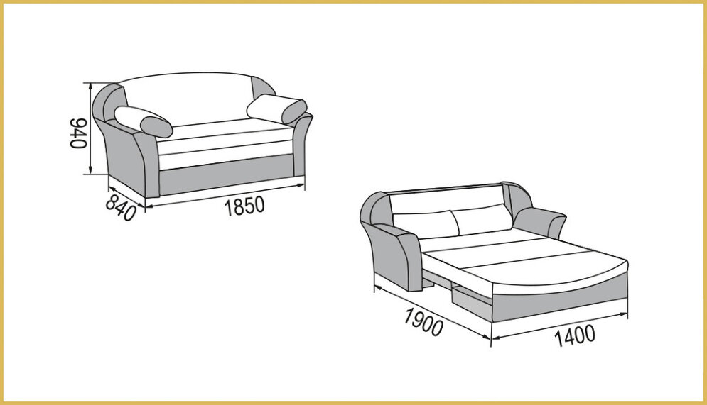 Диван-кровать Рик-1400 