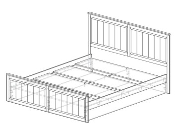 Кровать двуспальная Валенсия 