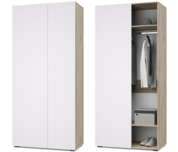 Шкаф угловой Челси, Дуб серый / Белый