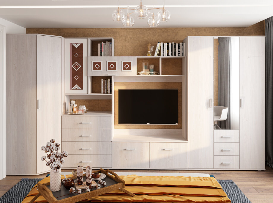 Шкаф угловой Белла, ясень 