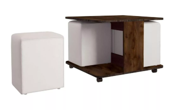 Стол журнальный Януш 6 с пуфами, Дуб Баррик